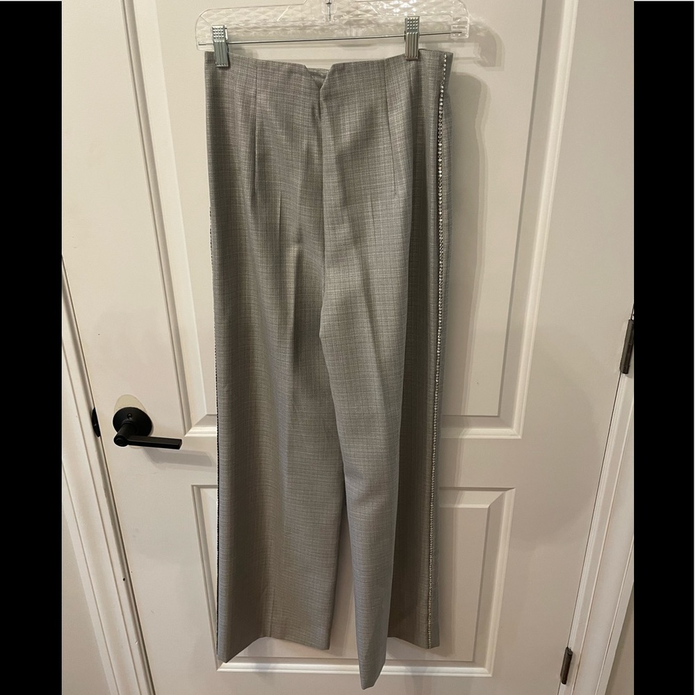 Escada Wool and Silk Blend Suit with Rhinestone Trim - Picture 15 of 16